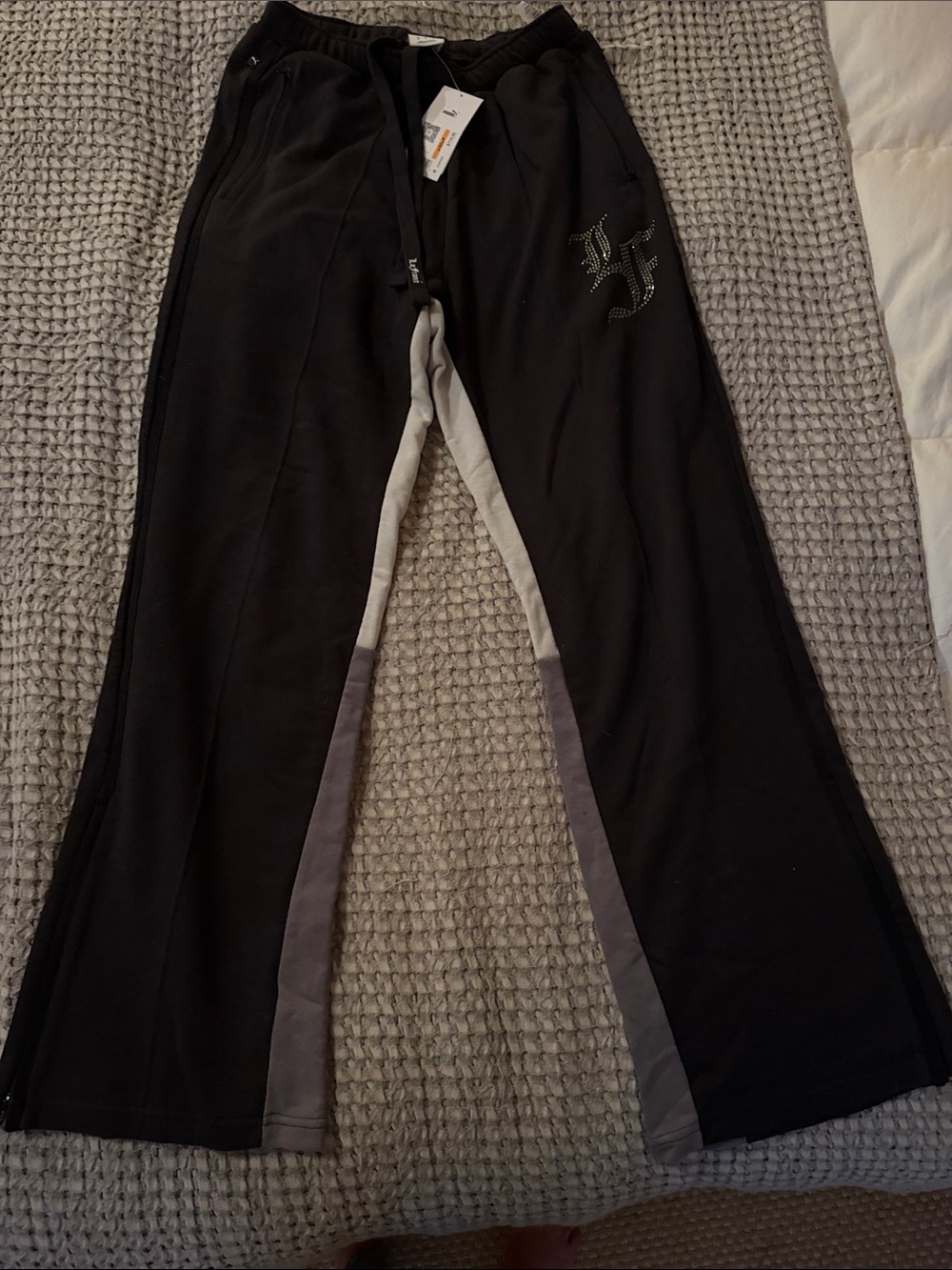 Puma Black Sweatpants with Gray & Light Gray LAFRANCE